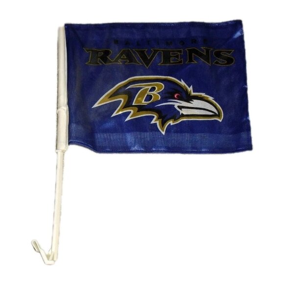 Baltimore Ravens Car Automobile Flag Two Sided New Nfl - Picture 1 of 2